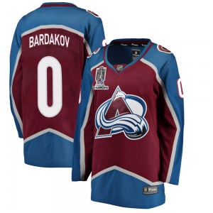 Breakaway Fanatics Branded Women's Zakhar Bardakov Maroon Home 2022 Stanley Cup Champions Jersey - NHL Colorado Avalanche