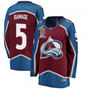 Breakaway Fanatics Branded Women's Rob Ramage Maroon Home 2022 Stanley Cup Champions Jersey - NHL Colorado Avalanche