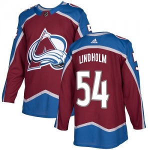 Authentic Adidas Youth Anton Lindholm Red Burgundy Home Jersey - NHL Colorado Avalanche