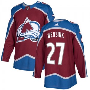 Authentic Adidas Youth John Wensink Red Burgundy Home Jersey - NHL Colorado Avalanche