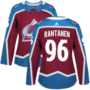 Authentic Adidas Women's Mikko Rantanen Red Burgundy Home Jersey - NHL Colorado Avalanche