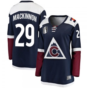 Breakaway Fanatics Branded Women's Nathan MacKinnon Navy Alternate 2022 Stanley Cup Final Patch Jersey - NHL Colorado Avalanche