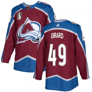 Authentic Adidas Adult Samuel Girard Burgundy Home 2022 Stanley Cup Final Patch Jersey - NHL Colorado Avalanche