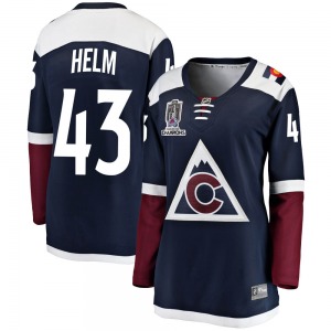 Breakaway Fanatics Branded Women's Darren Helm Navy Alternate 2022 Stanley Cup Champions Jersey - NHL Colorado Avalanche