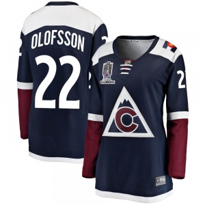 Breakaway Fanatics Branded Women's Fredrik Olofsson Navy Alternate 2022 Stanley Cup Champions Jersey - NHL Colorado Avalanche