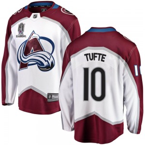 Breakaway Fanatics Branded Youth Riley Tufte White Away 2022 Stanley Cup Champions Jersey - NHL Colorado Avalanche