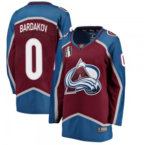 Breakaway Fanatics Branded Women's Zakhar Bardakov Maroon Home 2022 Stanley Cup Final Patch Jersey - NHL Colorado Avalanche