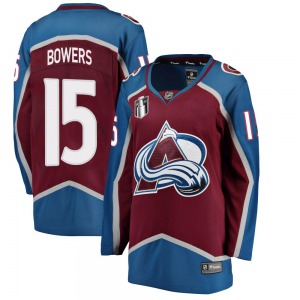 Breakaway Fanatics Branded Women's Shane Bowers Maroon Home 2022 Stanley Cup Final Patch Jersey - NHL Colorado Avalanche