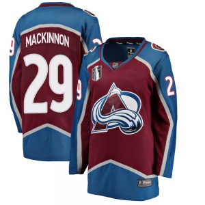 Breakaway Fanatics Branded Women's Nathan MacKinnon Maroon Home 2022 Stanley Cup Final Patch Jersey - NHL Colorado Avalanche
