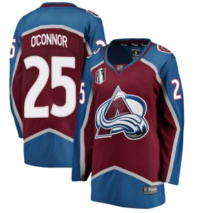 Breakaway Fanatics Branded Women's Logan O'Connor Maroon Home 2022 Stanley Cup Final Patch Jersey - NHL Colorado Avalanche