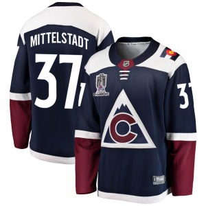 Breakaway Fanatics Branded Adult Casey Mittelstadt Navy Alternate 2022 Stanley Cup Champions Jersey - NHL Colorado Avalanche