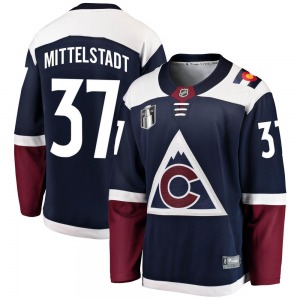 Breakaway Fanatics Branded Adult Casey Mittelstadt Navy Alternate 2022 Stanley Cup Final Patch Jersey - NHL Colorado Avalanche