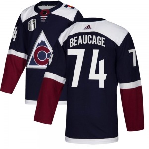 Authentic Adidas Adult Alex Beaucage Navy Alternate 2022 Stanley Cup Final Patch Jersey - NHL Colorado Avalanche