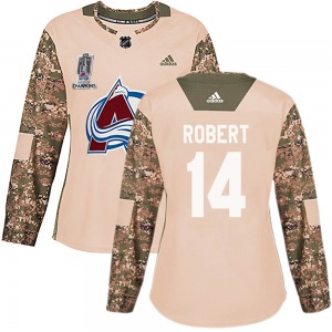 Authentic Adidas Women's Rene Robert Camo Veterans Day Practice 2022 Stanley Cup Champions Jersey - NHL Colorado Avalanche