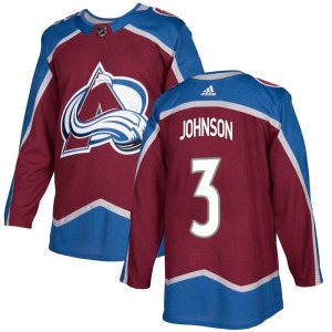 Authentic Adidas Adult Jack Johnson Burgundy Home Jersey - NHL Colorado Avalanche
