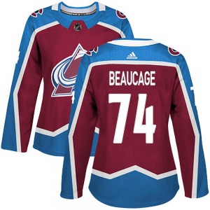 Authentic Adidas Women's Alex Beaucage Burgundy Home Jersey - NHL Colorado Avalanche
