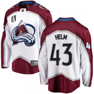 Breakaway Fanatics Branded Adult Darren Helm White Away 2022 Stanley Cup Final Patch Jersey - NHL Colorado Avalanche