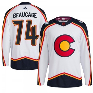 Authentic Adidas Adult Alex Beaucage White Reverse Retro 2.0 Jersey - NHL Colorado Avalanche