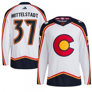 Authentic Adidas Adult Casey Mittelstadt White Reverse Retro 2.0 Jersey - NHL Colorado Avalanche