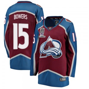 Breakaway Fanatics Branded Women's Shane Bowers Maroon Home 2022 Stanley Cup Champions Jersey - NHL Colorado Avalanche